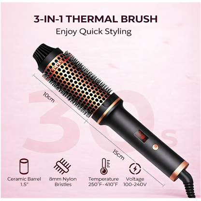 3-in-1 Heated Hair Styling Brush